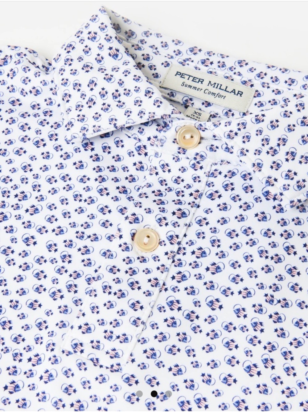 Peter Millar "Angry Anglers" Performance Polo! Purple/White - XL - NWT & Sealed